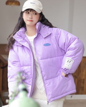 Thick slim hooded cotton cotton coat lovely down purple coat