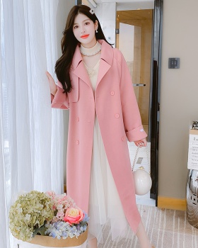 Long overcoat Korean style woolen coat for women