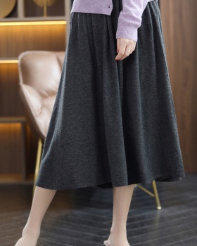 Pure natural knitted loose cashmere skirt for women